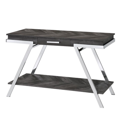 Start2Finish Roma Sofa Table with wooden top and metal frame, modern design ideal for living room or sofa side.