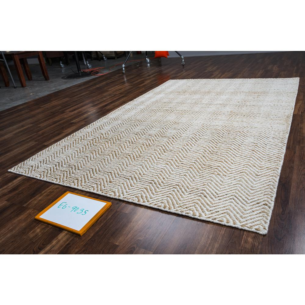 Start2Finish 5x8 hand-woven rectangle rug with intricate pattern in natural tones, ideal for living room or bedroom decor.
