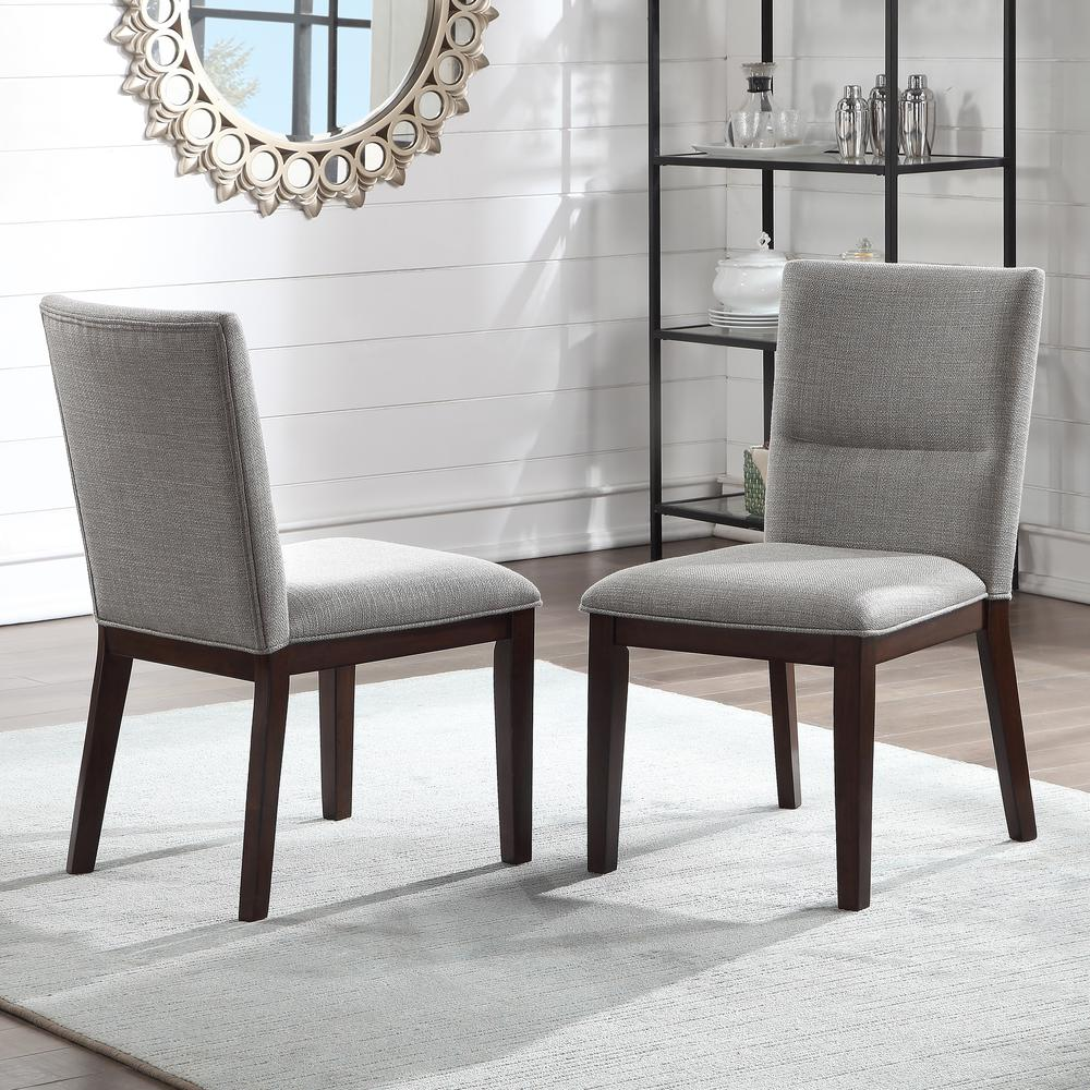 Brown Amalie Side Chair by Start2Finish with a sleek wooden frame and cushioned seat for comfortable dining or workspace seating.