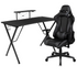 Start2Finish black gaming desk and gray reclining gaming chair set, featuring modern design and ergonomic features for gaming setup.