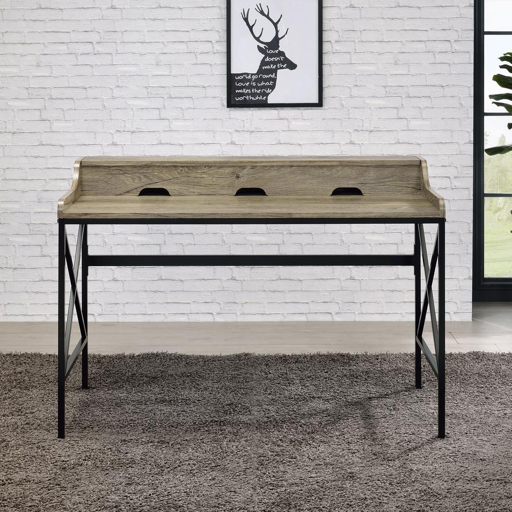 Start2Finish Corday desk with built-in USB port, featuring a modern wooden surface and sturdy metal legs.
