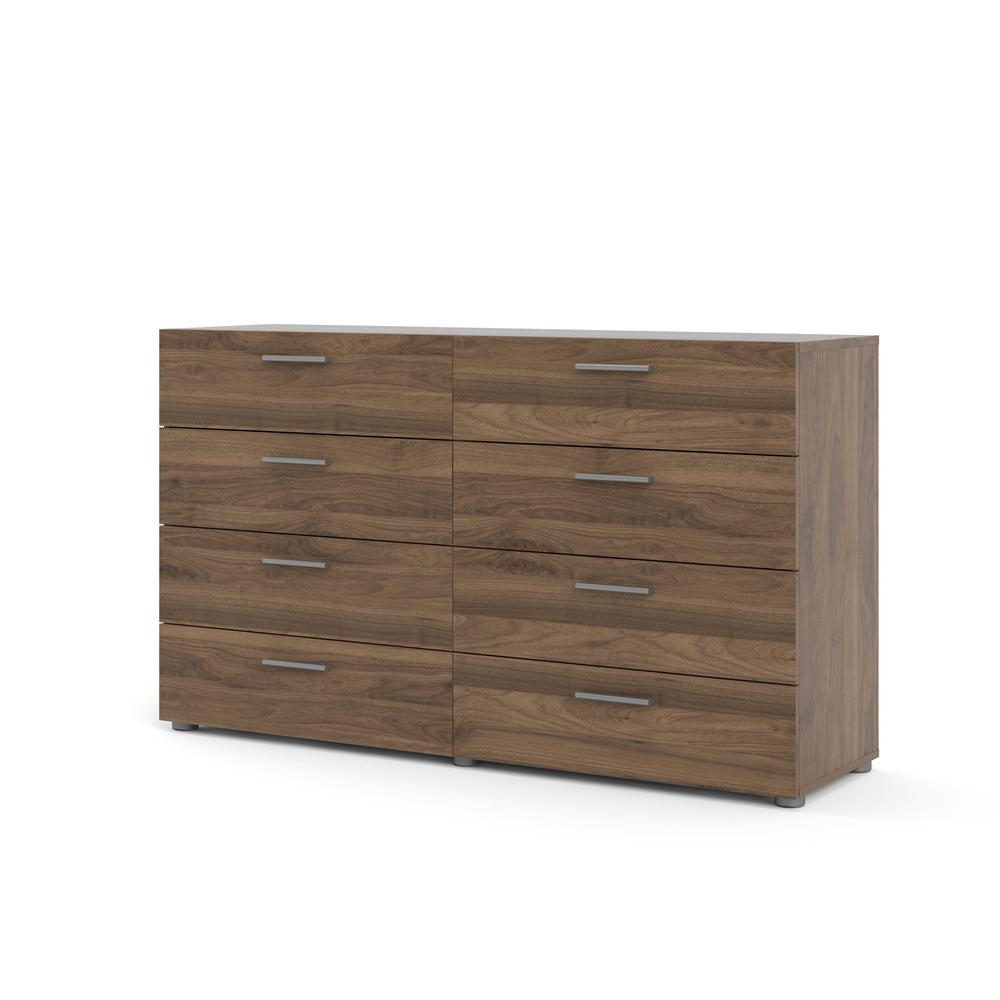 Austin 8-drawer walnut double dresser by Start2Finish with sleek wood finish and modern design, featuring multiple spacious drawers.