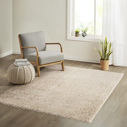 Start2Finish super soft polyester shag area rug with plush, thick pile and cozy texture, perfect for living room or bedroom decor.