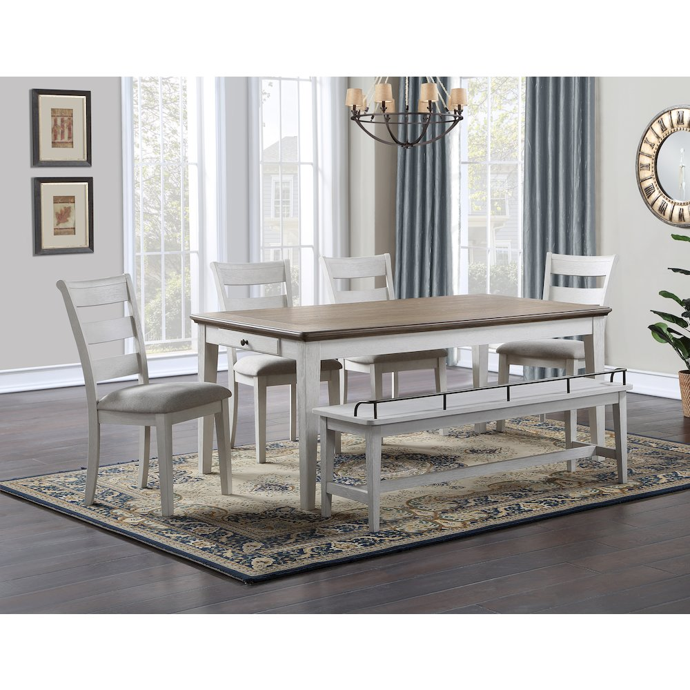 Start2Finish Pendleton dining table with a polished wooden surface and sturdy legs, ideal for modern dining rooms.