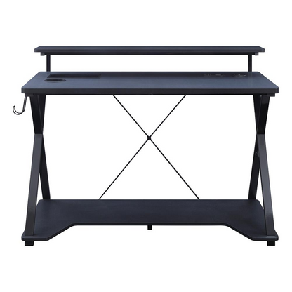 Checkpoint Ghost Battlestation gaming desk by Start2Finish with RGB LED lights, spacious surface, and modern design.
