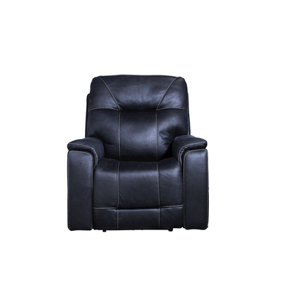 Start2Finish Lexington Power Media Recliner with plush gray upholstery and built-in cup holders, designed for comfort and convenience.