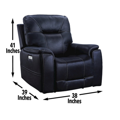 Start2Finish Lexington Power Media Recliner with plush upholstery and built-in media control, shown in a cozy living room setting.