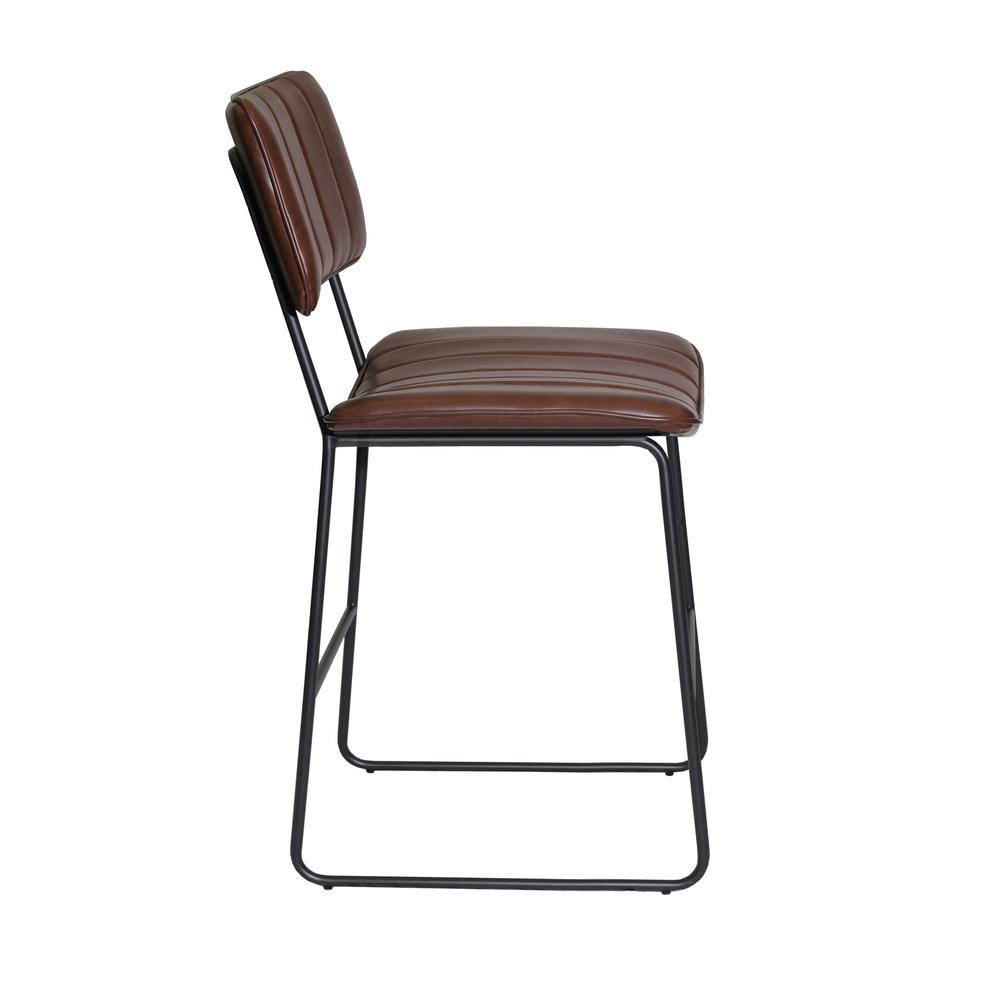 Start2Finish Tribeca Counter Stool with wooden legs and upholstered seat, ideal for kitchen or bar area.