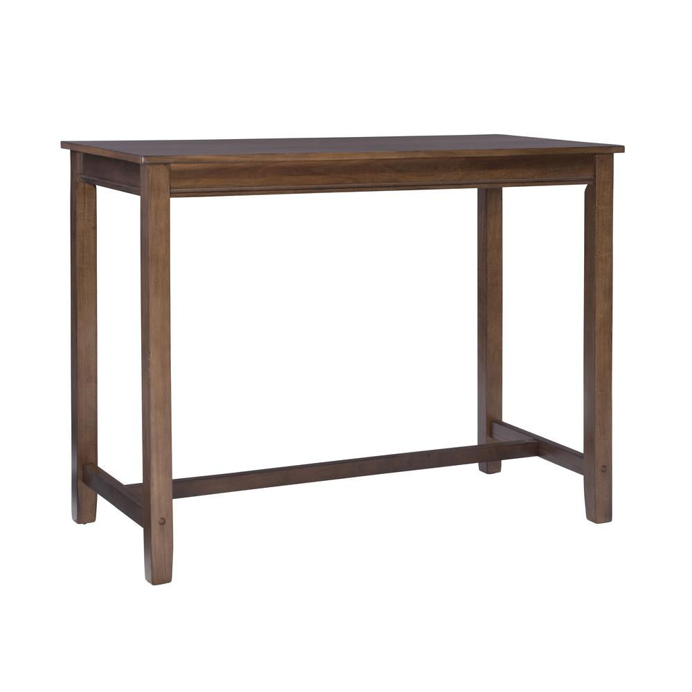 Rustic brown Claridge 36-inch counter height pub table by Start2Finish with sturdy wooden construction and modern design.
