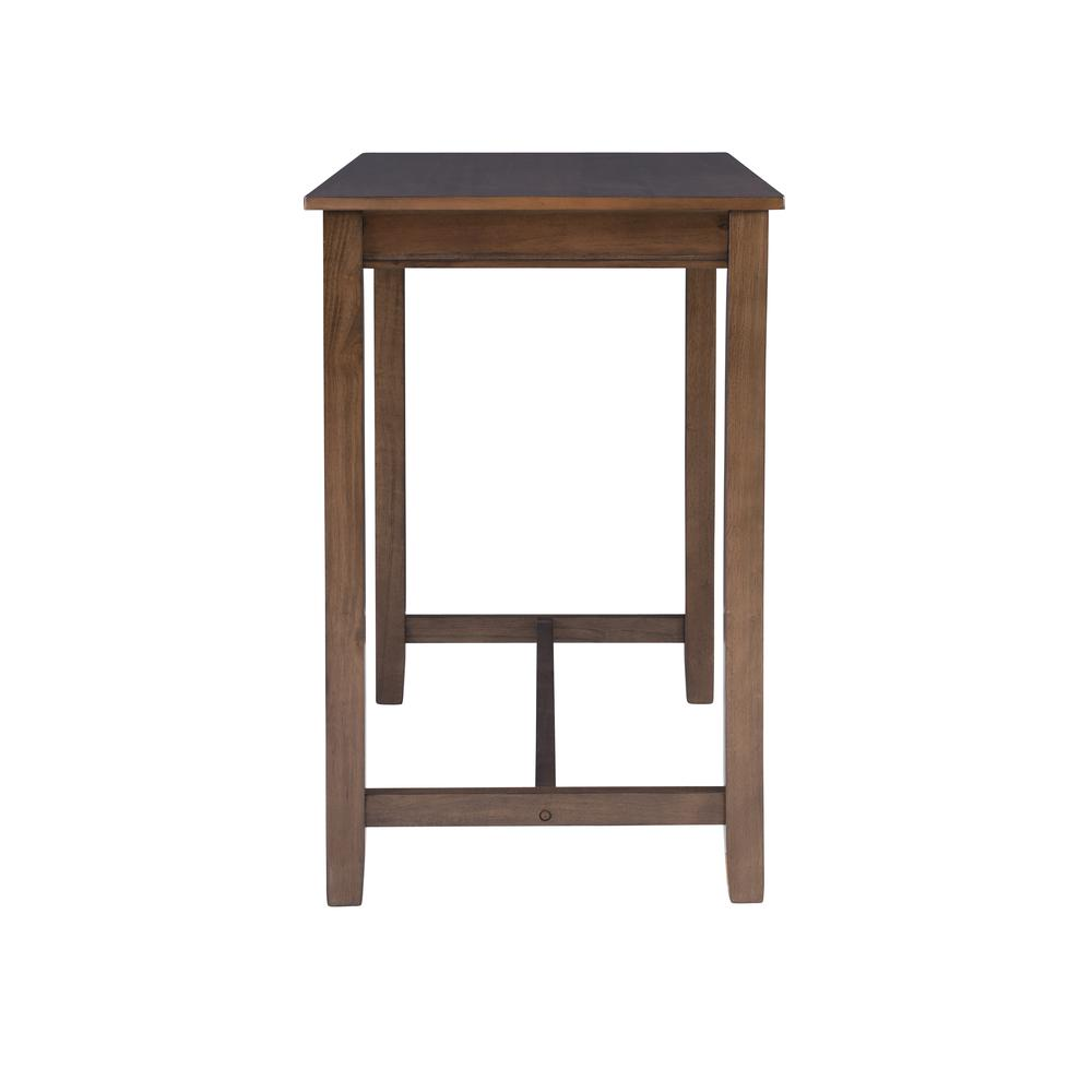 Start2Finish Claridge 36-inch rustic brown counter height pub table with sturdy wooden surface and modern design.