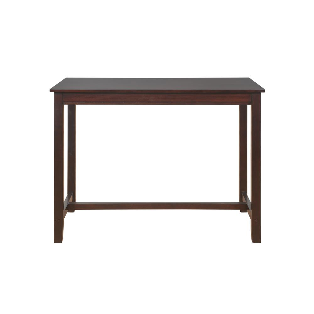 Start2Finish Claridge 36-inch walnut counter height pub table with sturdy wooden legs and a smooth tabletop surface.