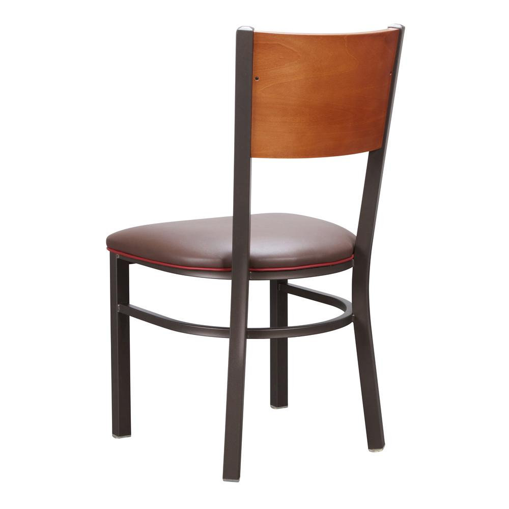 Pair of brown Elmer Side Chairs by Start2Finish, featuring wooden legs and cushioned seats for dining or casual seating.