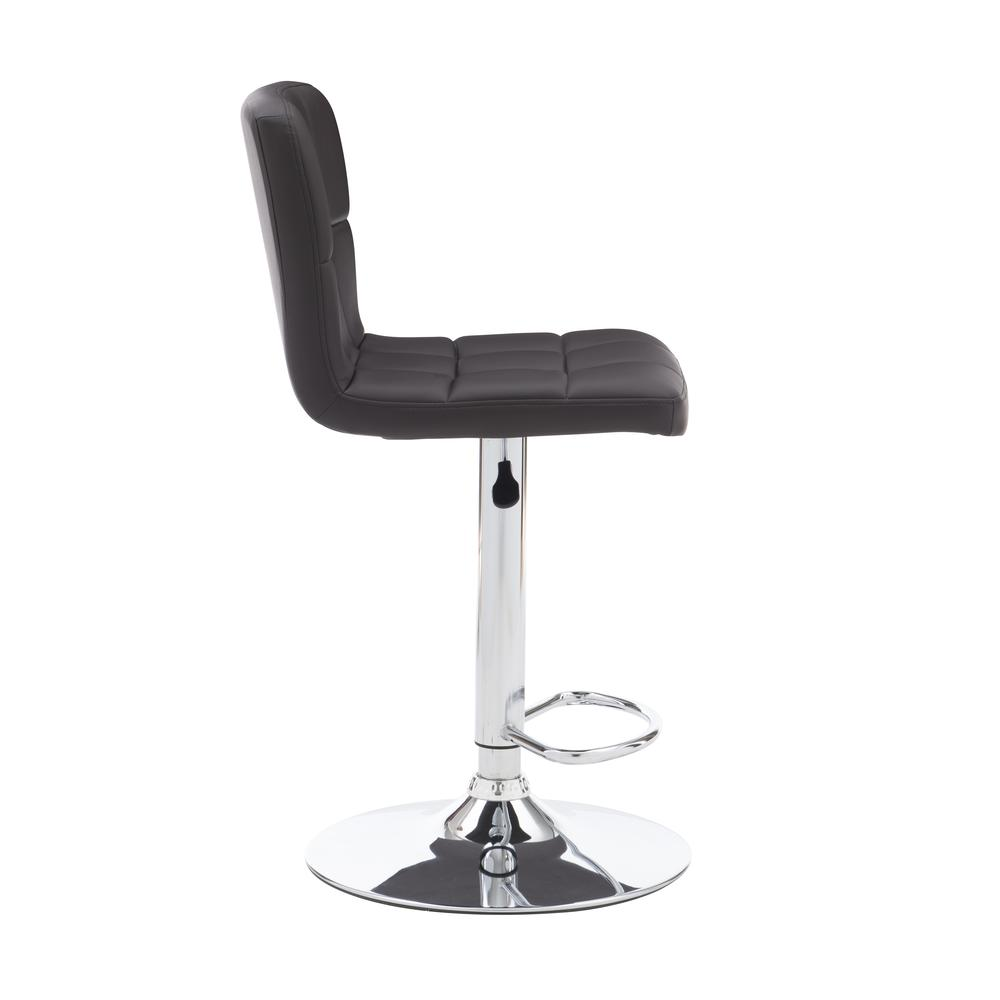 Start2Finish Clayton Barstool in chocolate with a cushioned seat and wooden legs, ideal for modern kitchen or bar area.
