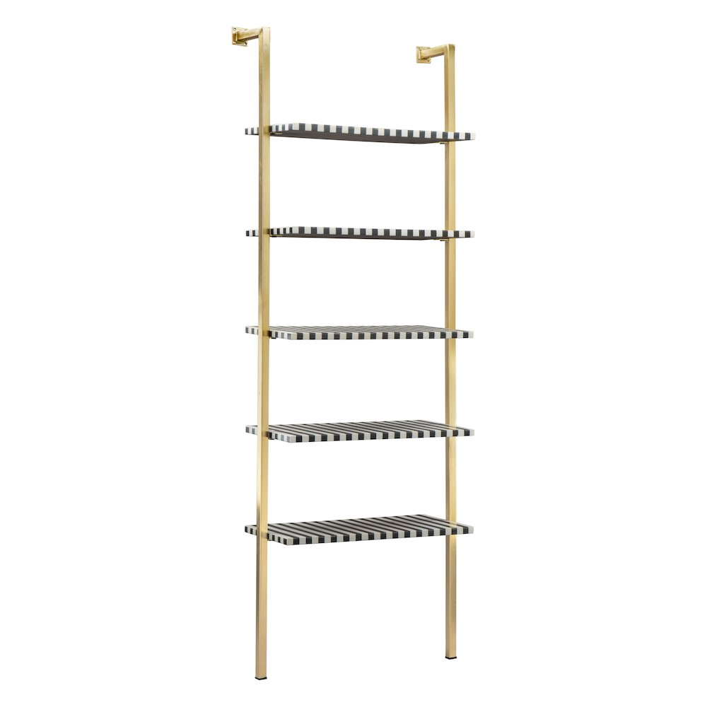 Colorful zebra-shaped shelf from Start2Finish featuring multicolor stripes, mounted on a wall for decorative storage.