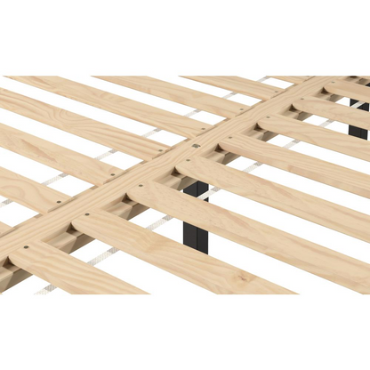 Start2Finish Nix King Platform Bed in black with a sleek, modern design and sturdy wooden frame.