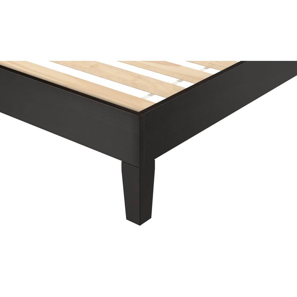 Start2Finish Nix solid wood platform bed in black, showcasing a sleek, modern design with a sturdy frame and minimalist style.