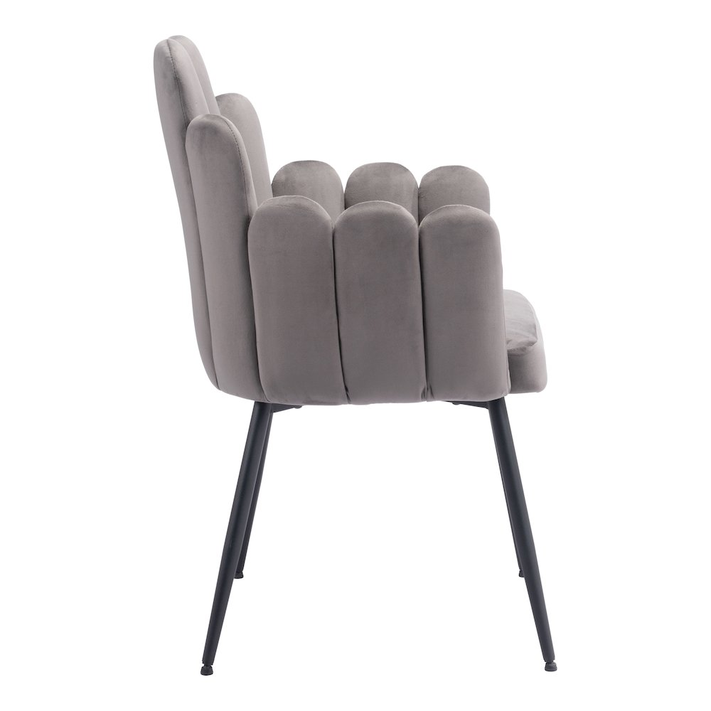 Set of two Noosa Dining Chairs by Start2Finish in gray with modern design and cushioned seats for comfortable dining.
