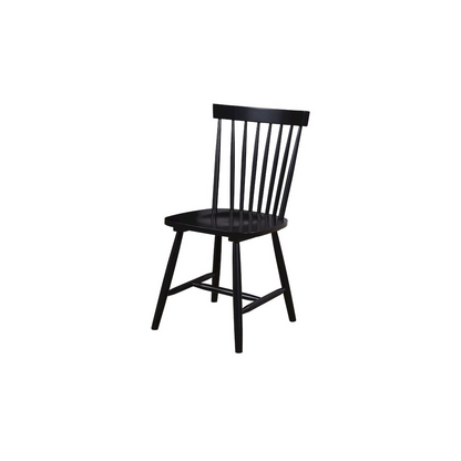 Set of 2 black Lyra side chairs by Start2Finish with sleek, modern design, featuring cushioned seats and metal legs.