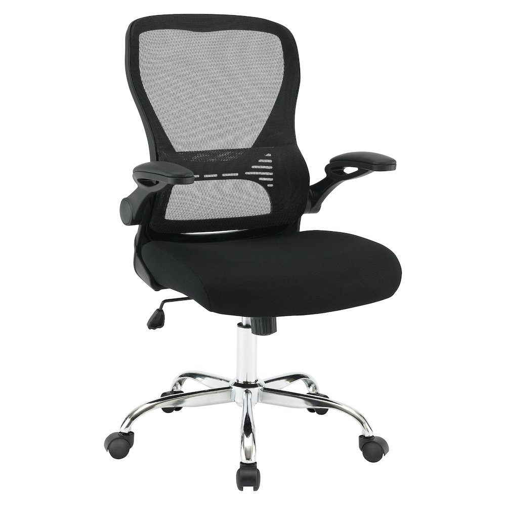 Start2Finish mesh back manager’s office chair with adjustable armrests and ergonomic design, featuring a breathable mesh back and cushioned seat.