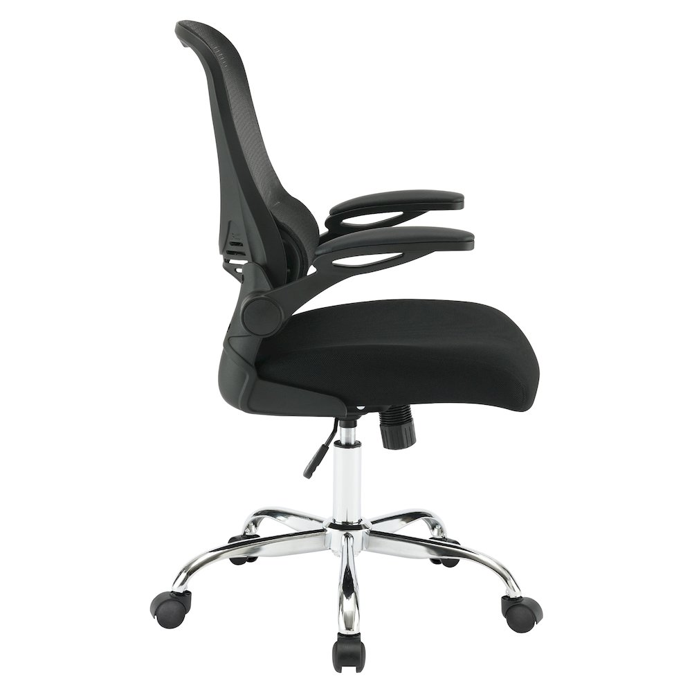 Start2Finish mesh back manager’s chair with adjustable armrests and ergonomic design for office comfort.