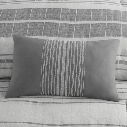 Start2Finish 4-piece stripe comforter set with matching throw pillow, featuring bold striped design for cozy bedroom decor.