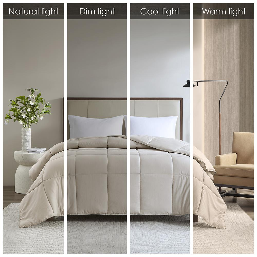 Start2Finish luxury down alternative comforter with 300 thread count cotton shell, plush and breathable bedding.