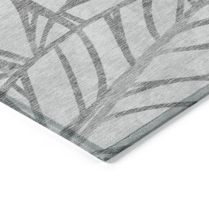 Start2Finish Chantille ACN741 gray 10x14 rug with intricate pattern and plush texture, perfect for living room or bedroom decor.