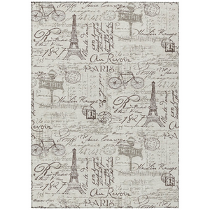 Machine Washable Indoor/Outdoor Chantille ACN2209 Linen 3' x 5' Rug