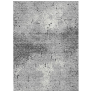 Machine Washable Indoor/Outdoor Chantille ACN2215 Gray 5' x 7'6" Rug
