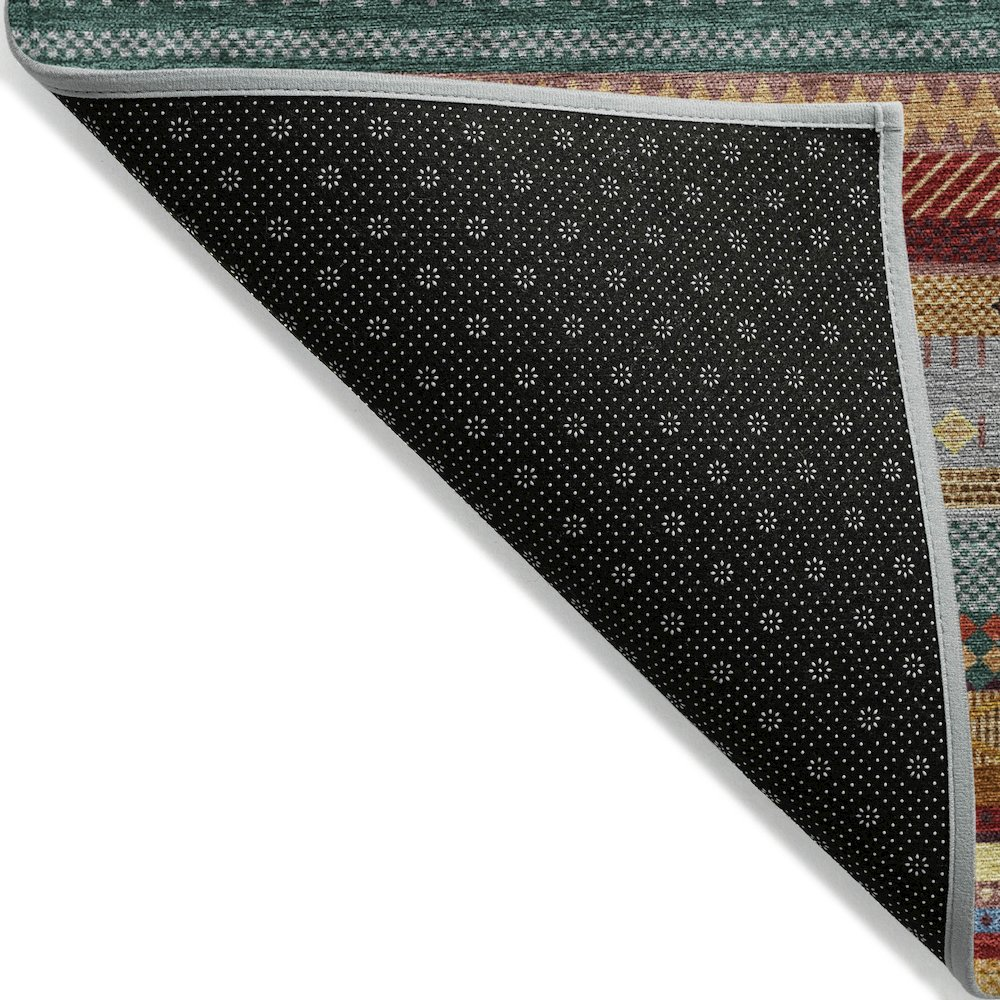 Start2Finish indoor/outdoor Chantille ACN2218 paprika rug, 3x5 feet, machine washable with vibrant color and textured pattern.