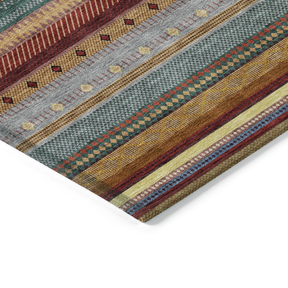Start2Finish indoor/outdoor Chantille ACN2218 paprika 3x5 rug, machine washable, with vibrant red-orange color and textured pattern.