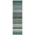 Start2Finish teal indoor/outdoor Chantille ACN2218 runner rug, machine washable, 2&