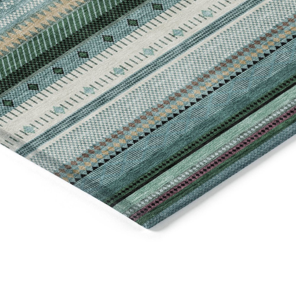 Start2Finish teal indoor/outdoor Chantille ACN2218 runner rug, machine washable, 2&