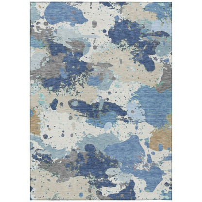 Start2Finish machine washable denim indoor-outdoor Chantille ACN2217 rug, 5&