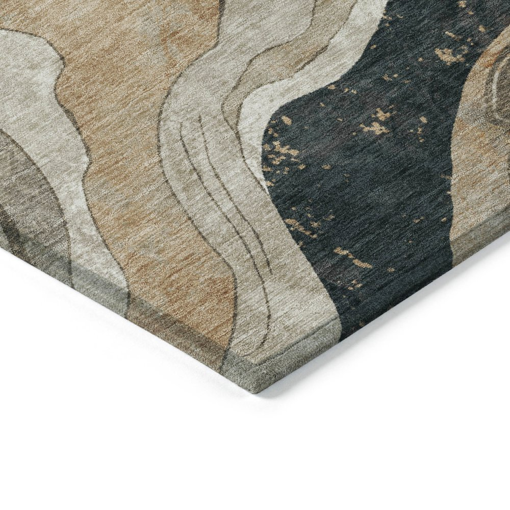Start2Finish Machine Washable Indoor/Outdoor Chantille ACN2219 Putty Rug, 8&