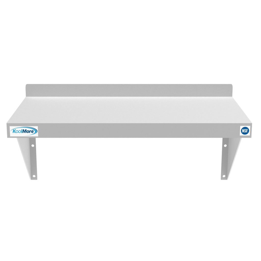 12" x 24" 18-Gauge Stainless-Steel Heavy Duty Wall Shelf, WMSH-1224. -