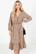 Polka Dot Patterned Midi Dress