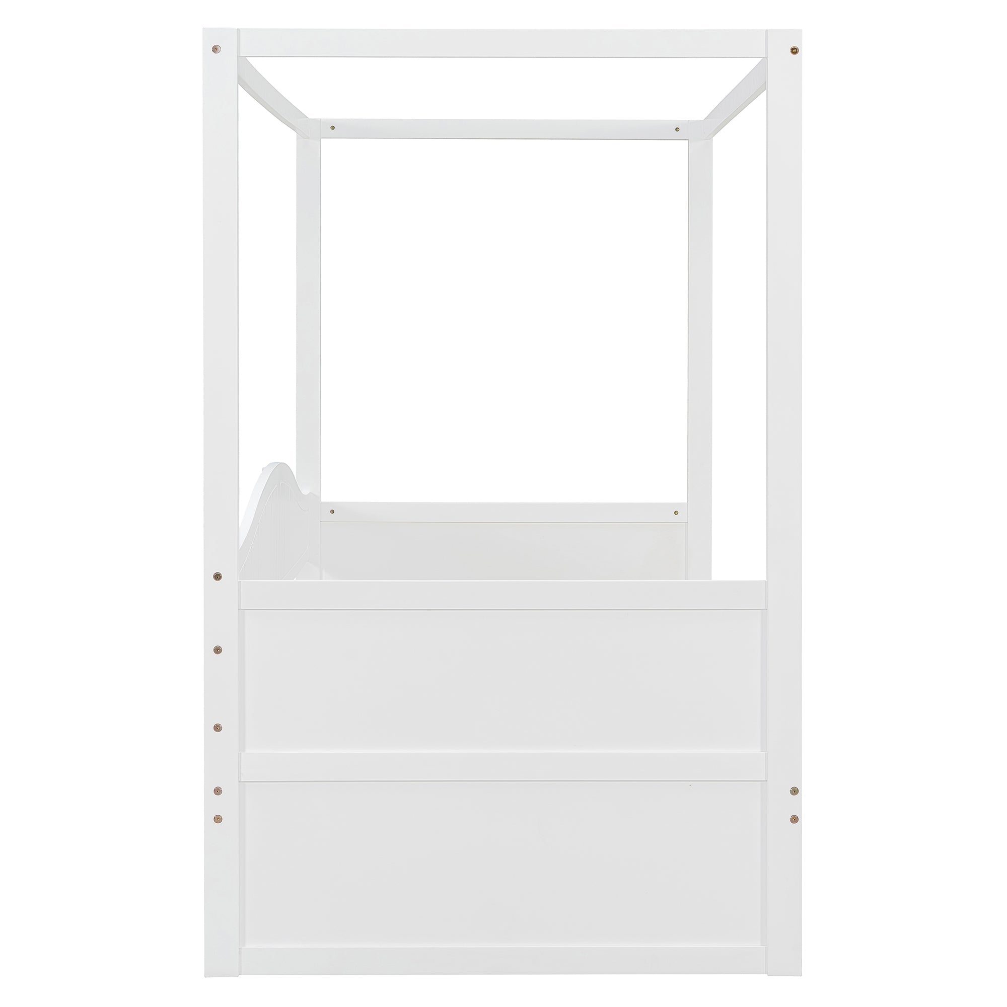 Twin Size Canopy Day Bed with 2 Drawers, Canopy Bed Frame for Bedroom
