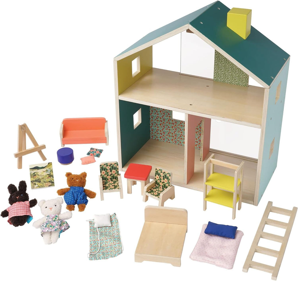 Wooden Playhouse With Loft For Kids 3 Years And Up