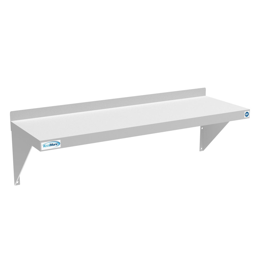 12" x 36" 18-Gauge Stainless-Steel Heavy Duty Wall Shelf, WMSH-1236. -