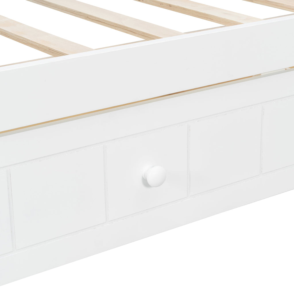 Twin Size Canopy Day Bed with 2 Drawers, Canopy Bed Frame for Bedroom