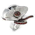 7X191 Rhodium + Ruthenium 925 Sterling Silver Ring