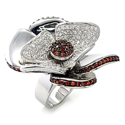 7X191 Rhodium + Ruthenium 925 Sterling Silver Ring