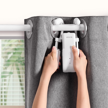 Start2Finish VEVOR automatic curtain opener 2-pack with remote, app control, hub, compatible with Alexa and Google Home, for Roman rods.