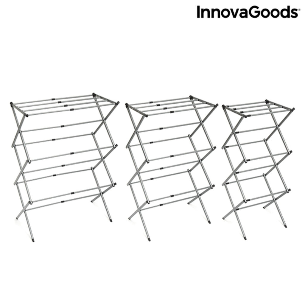 Folding and Extendable Metal Clothes Dryer with 3 Levels Cloxy