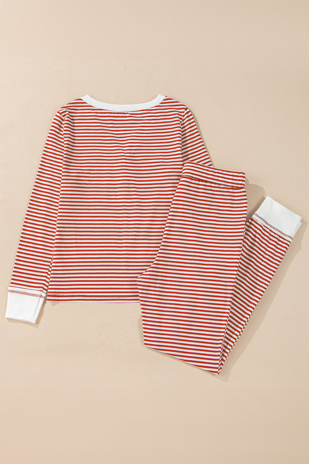 Christmas Stripe Top and Pants Lounge Set