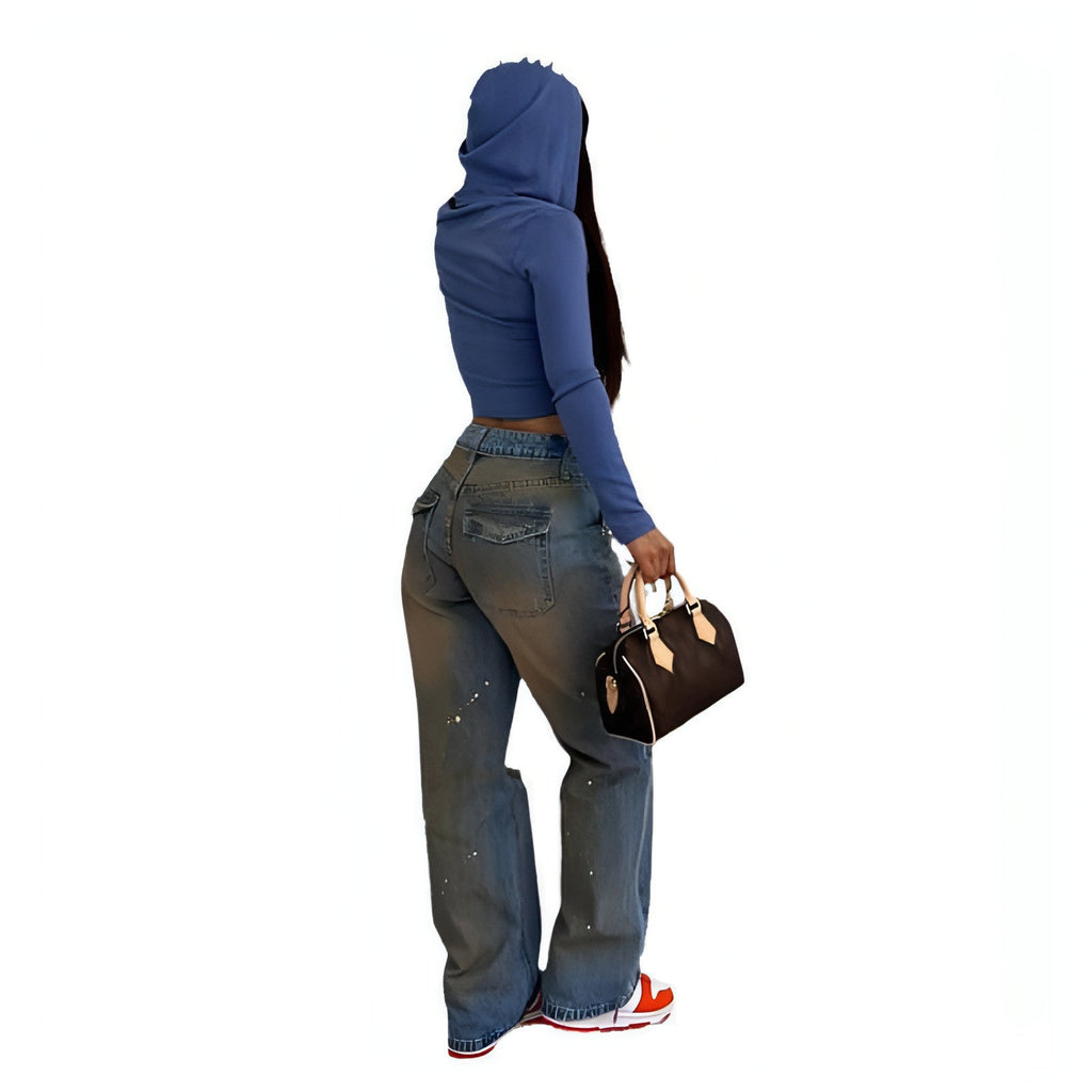 UrbanEase™ – Loose High Waist Street Jeans