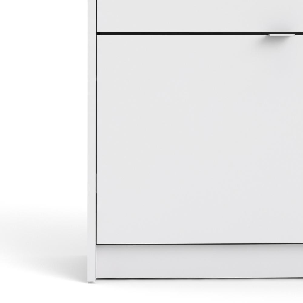 Bright white 4-drawer shoe cabinet by Start2Finish with sleek design and ample storage for organizing footwear.