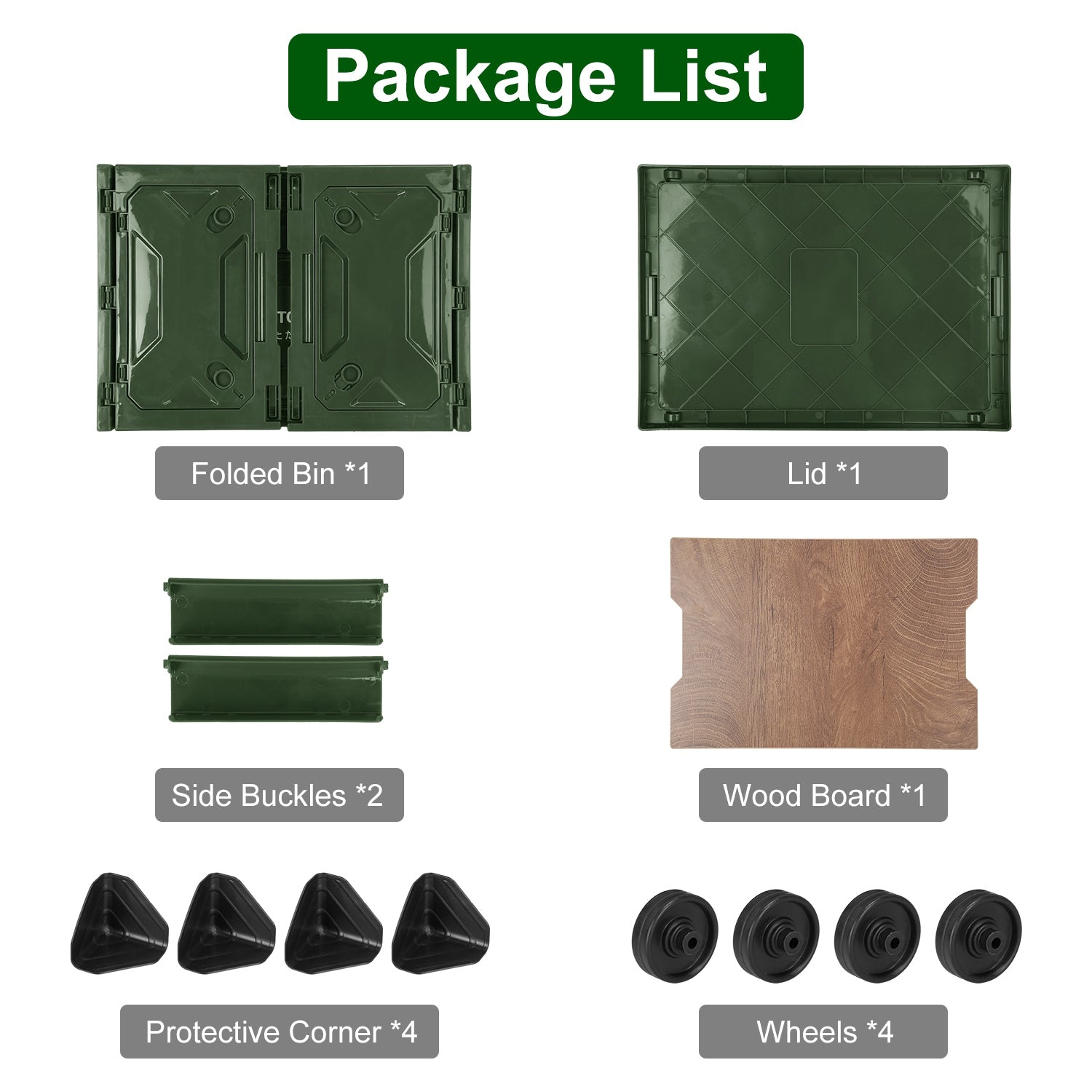 1Pc Folding Storage Bin Camping Collapsible Organizer Box Stackable