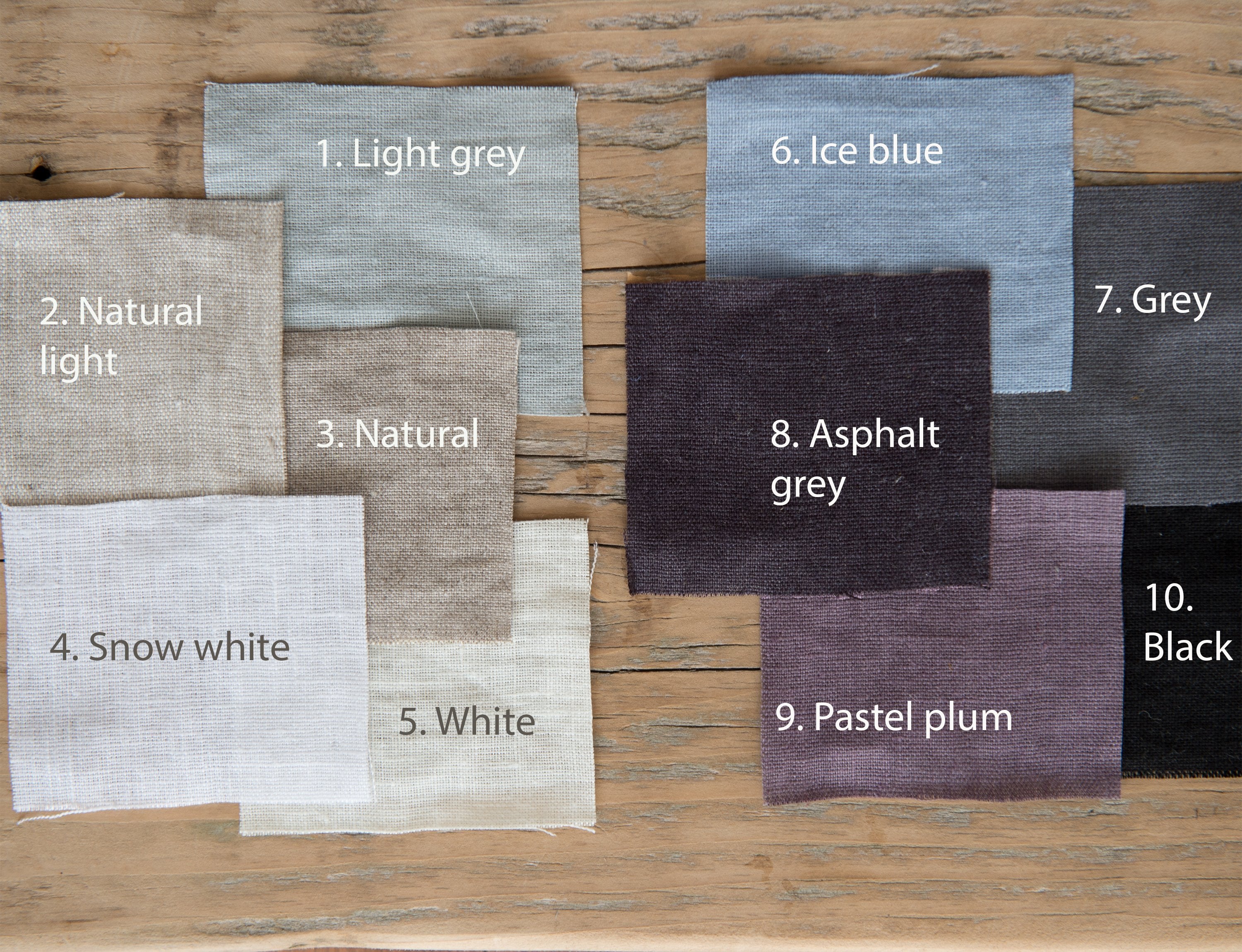 Grey linen curtain with rod pocket